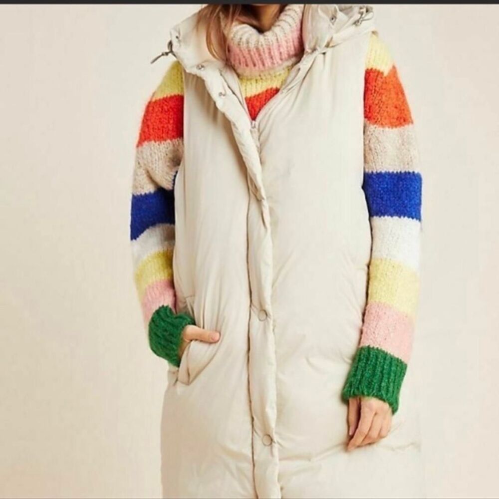 Anthropologie Women's Cream Gilet